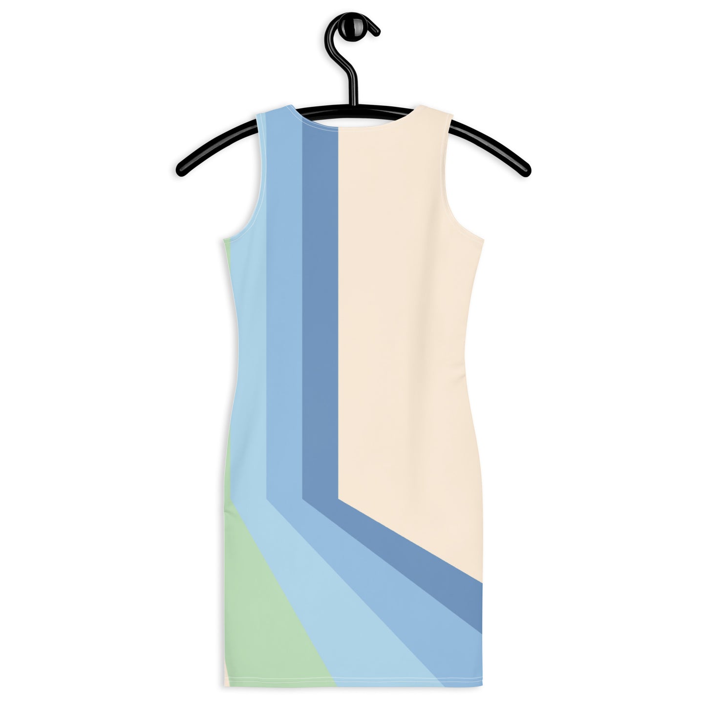 Fire Opal And Saphire Tan Fitted Stretch Overcoming Dress