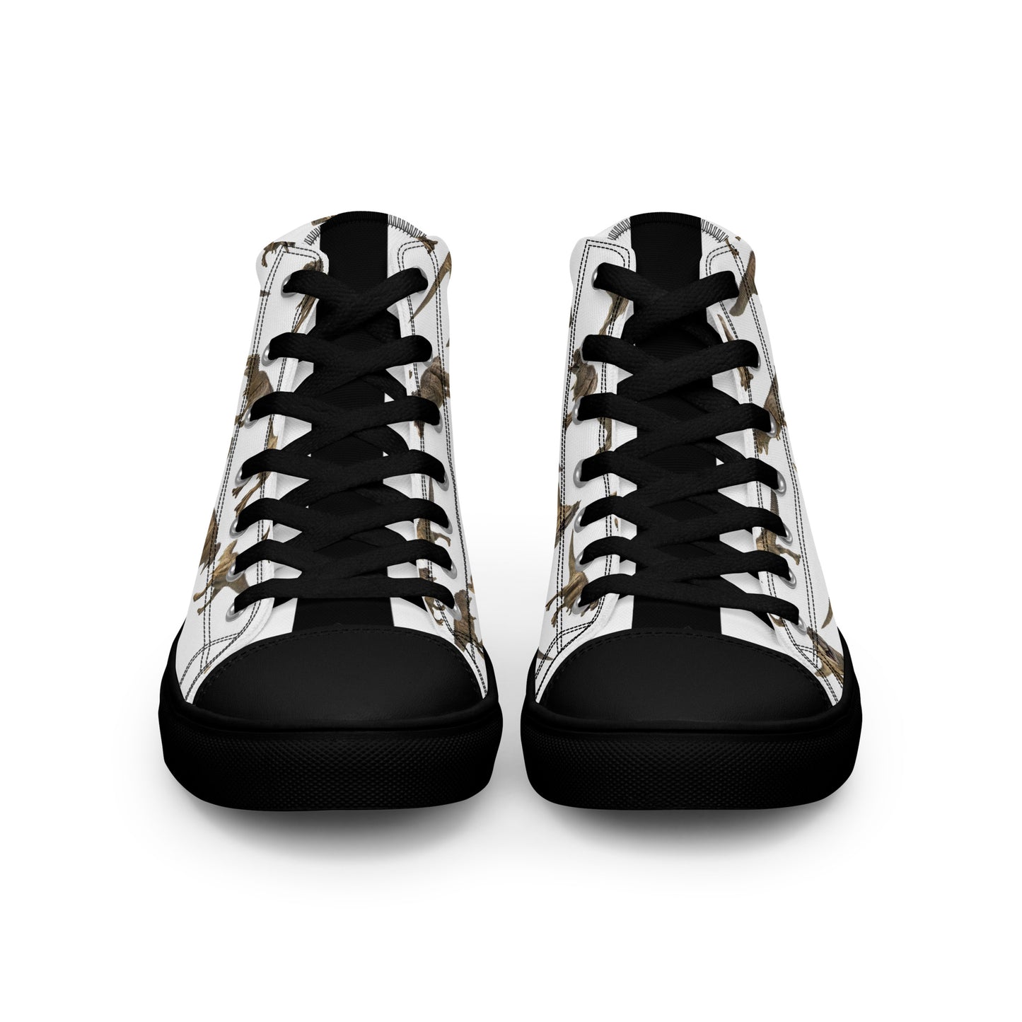 The Joyful Handmade Dinosaur High-Top Canvas Shoes
