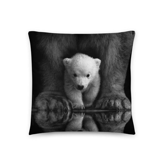 Comforting Baby Bear Photography Pillow