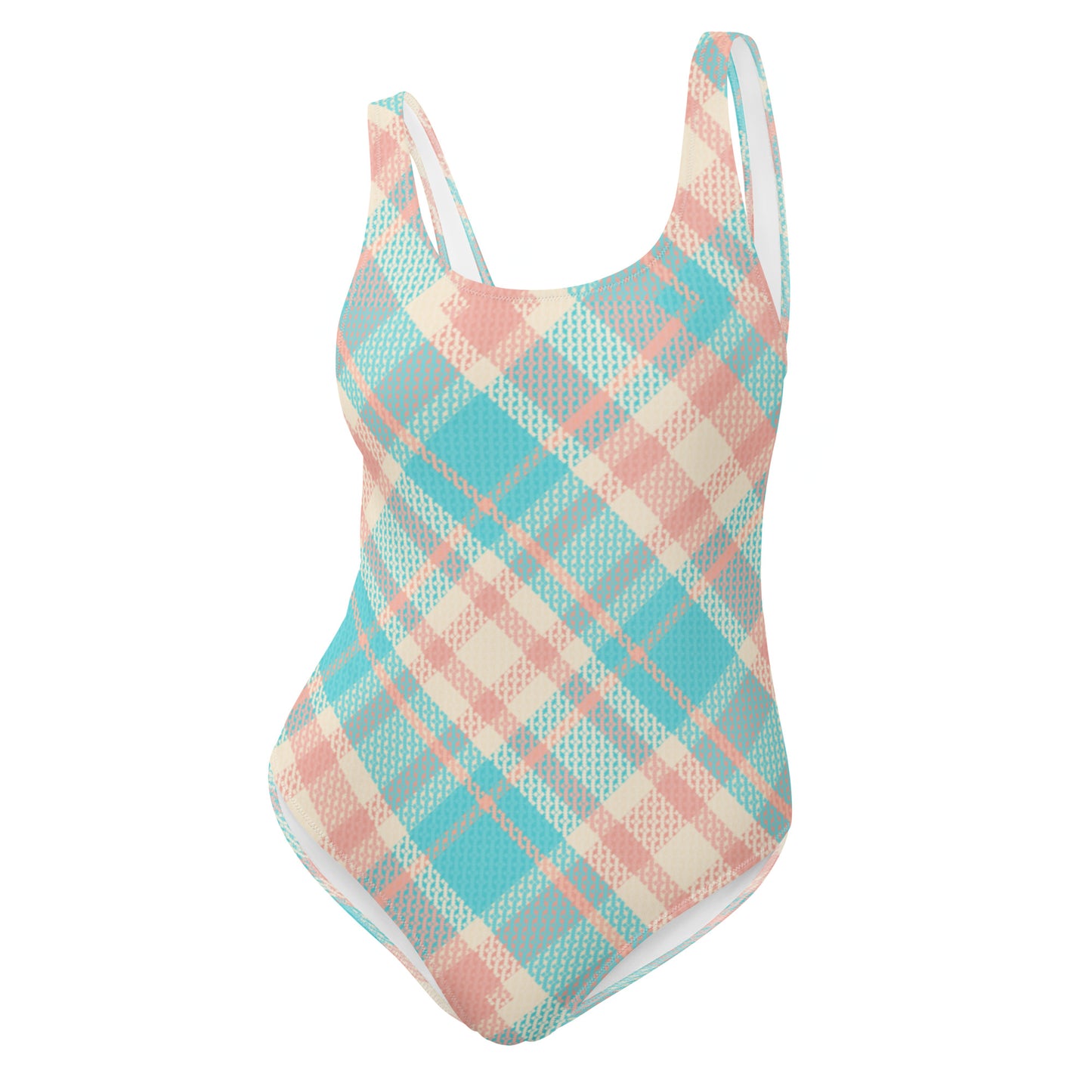 Pastel Plaid one-piece swimsuit