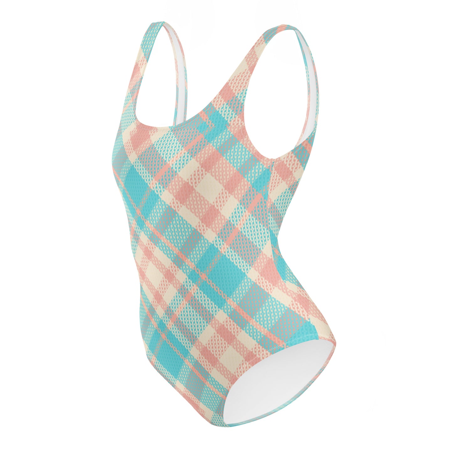 Pastel Plaid one-piece swimsuit