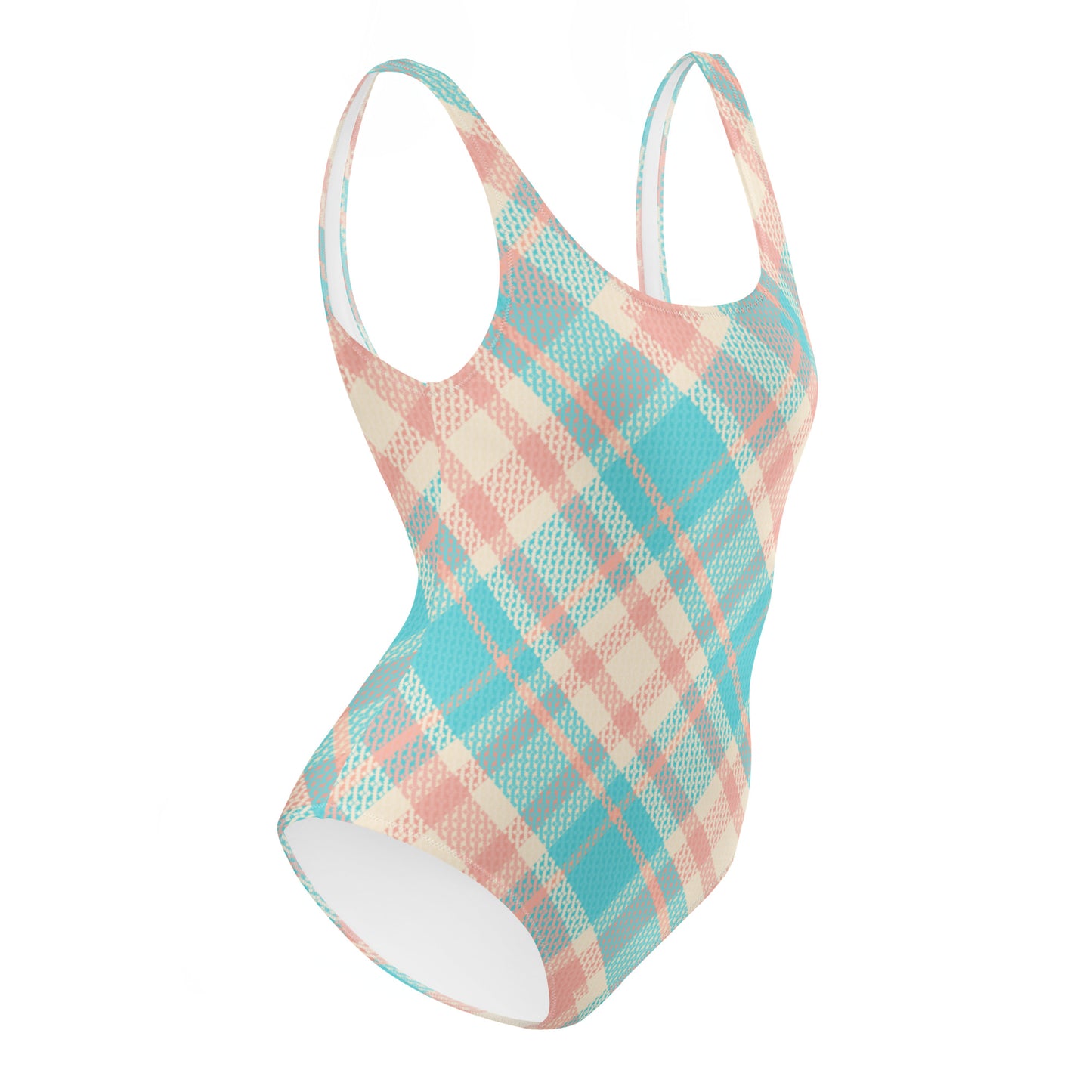 Pastel Plaid one-piece swimsuit