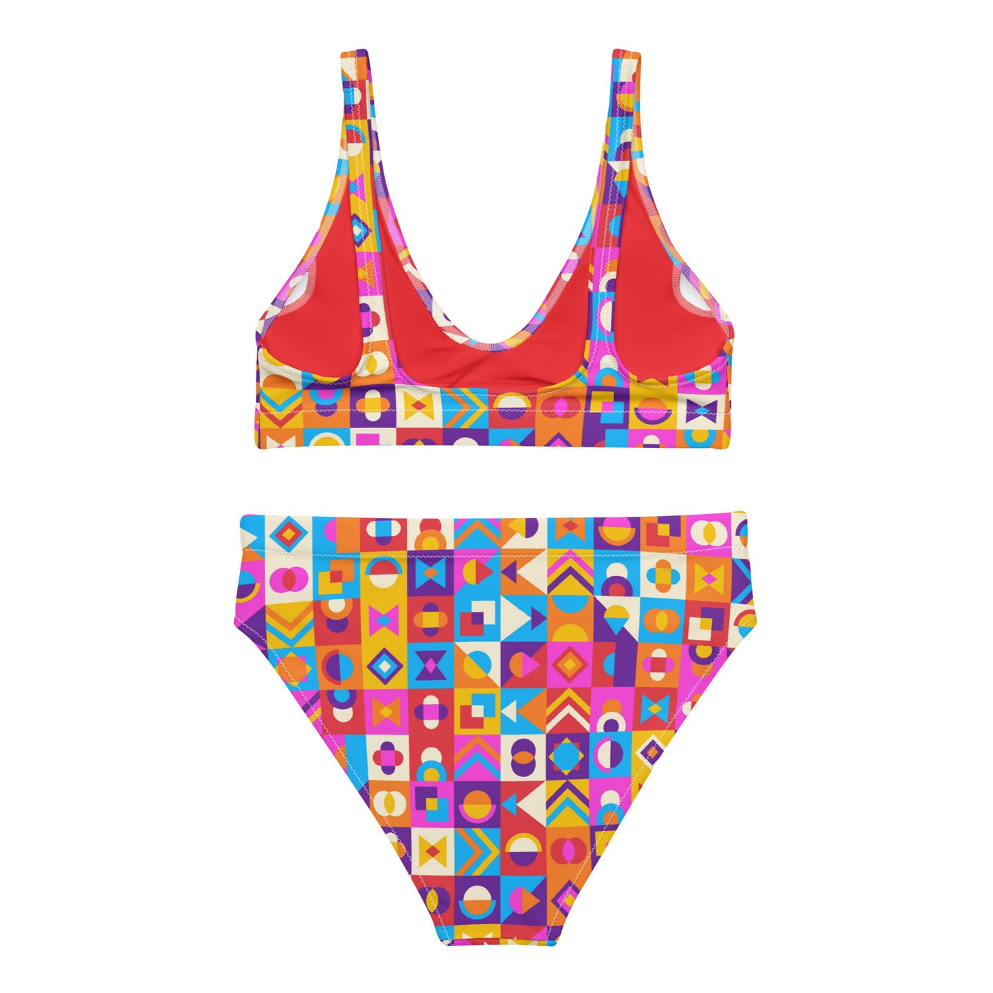 Flavors of the World Radiant Confidence Abstract Recycled Sports Bikini Set