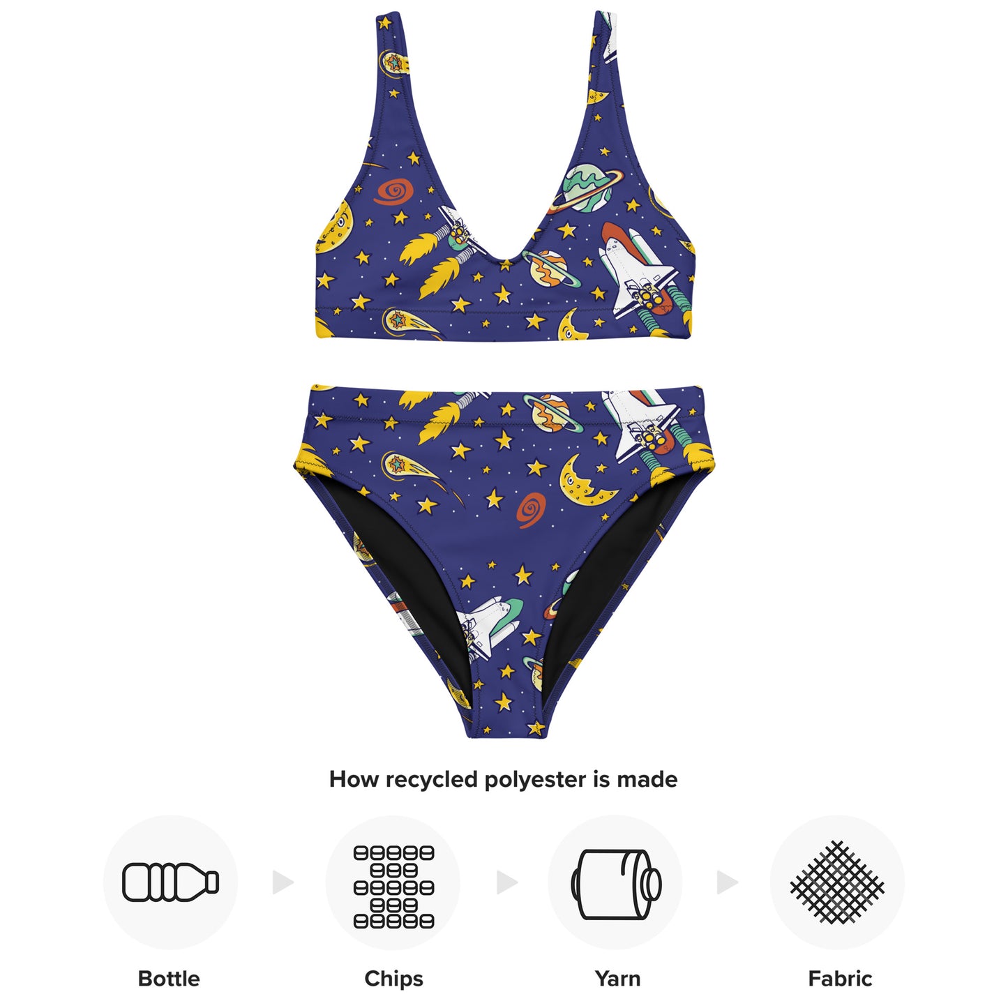 The Comforting Cosmic Adventure Eco-Friendly Sports Bikini Set