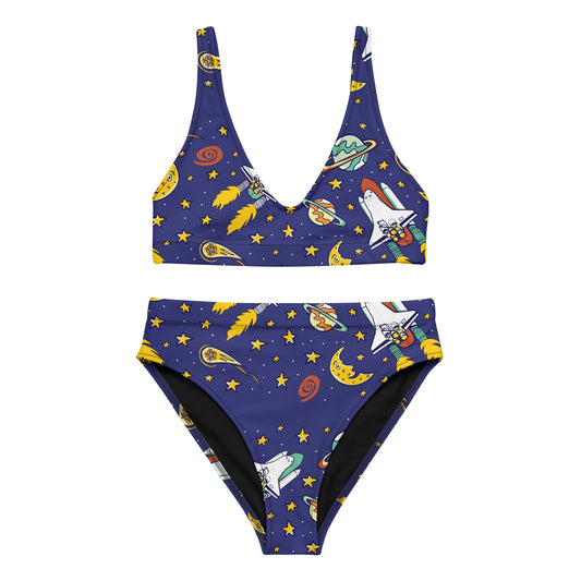 The Comforting Cosmic Adventure Eco-Friendly Sports Bikini Set