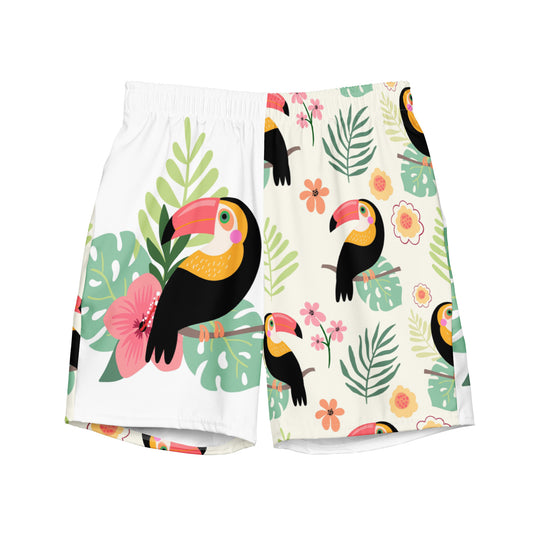 The Enthusiastic Eco-Friendly Toucan Swim Trunks for Goofs