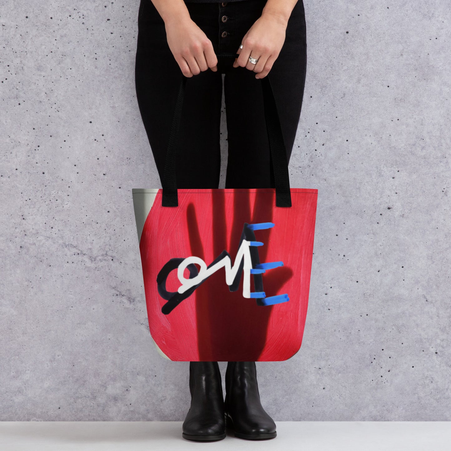 Shadow Hand All-Over Print Tote