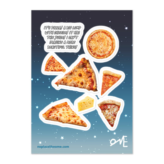 2 Year Durability Intense Pizza Cluster Sticker Sheet