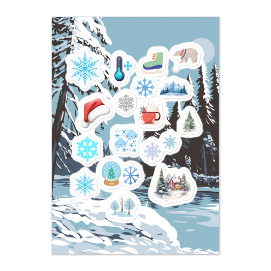 2 Year Durability Cozy Winter Joy One-Of-A-Kind Sticker Sheet