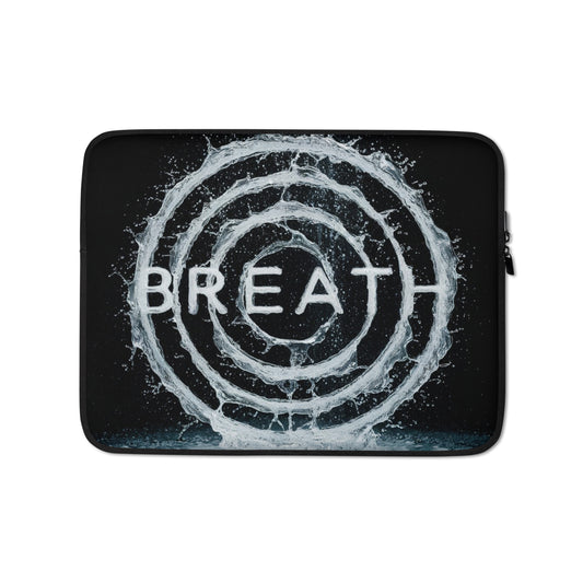 The Encouraging Faux Fur-Lined Water Explosion Laptop Sleeve: Breath Edition