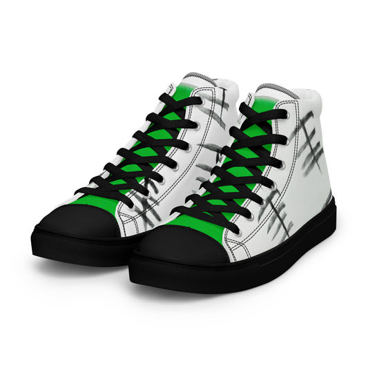 Tally Treads Neon High Tops - Handmade, Artist-Signed