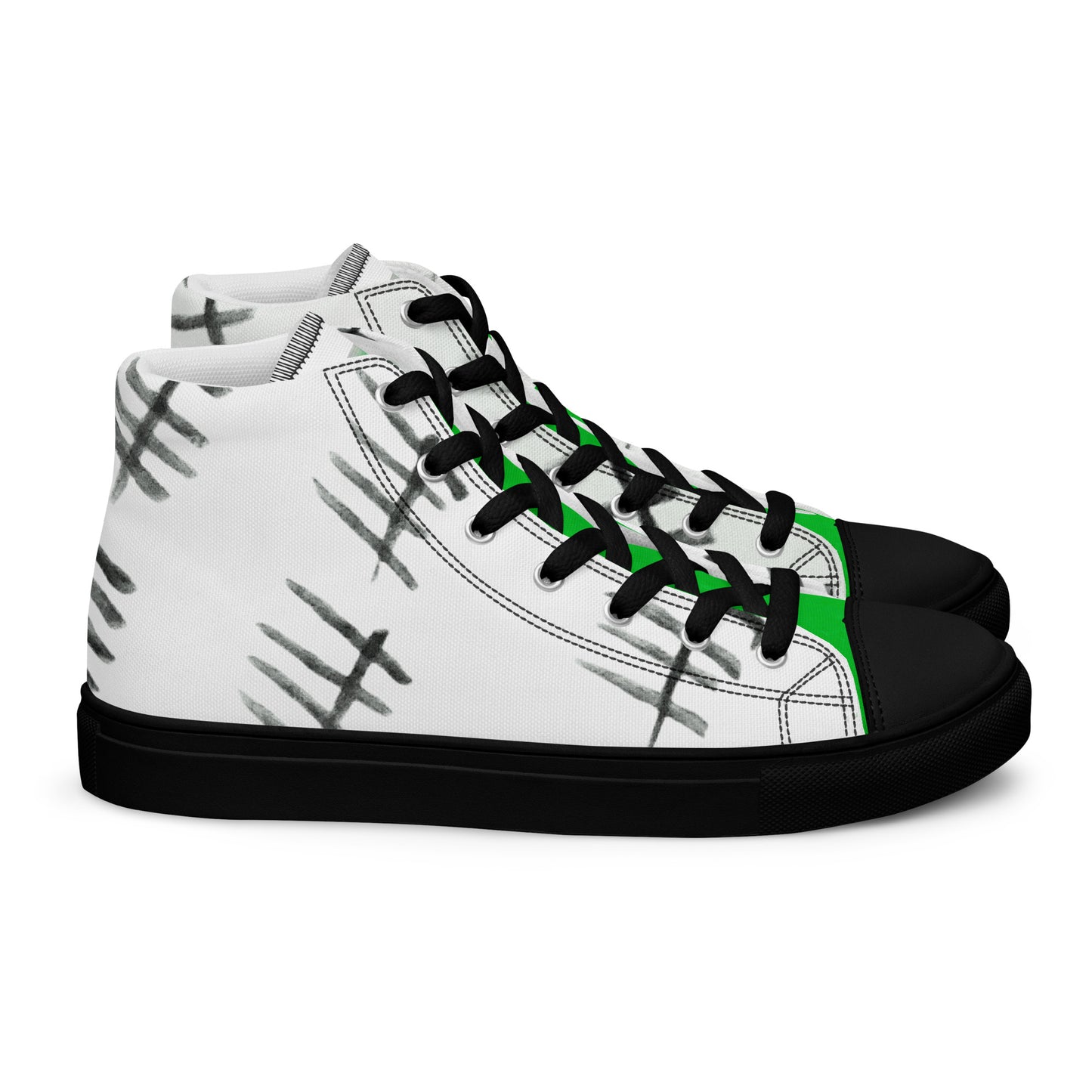 Tally Treads Neon High Tops - Handmade, Artist-Signed