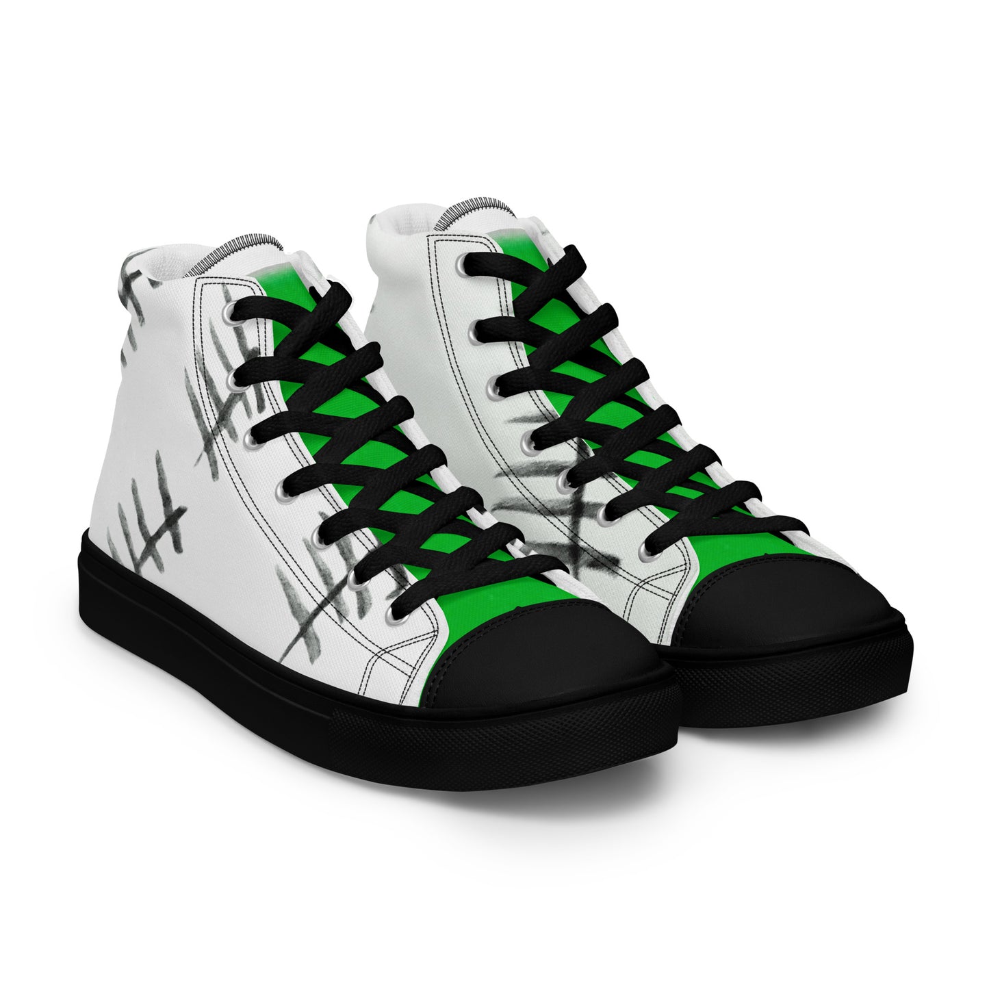 Tally Treads Neon High Tops - Handmade, Artist-Signed