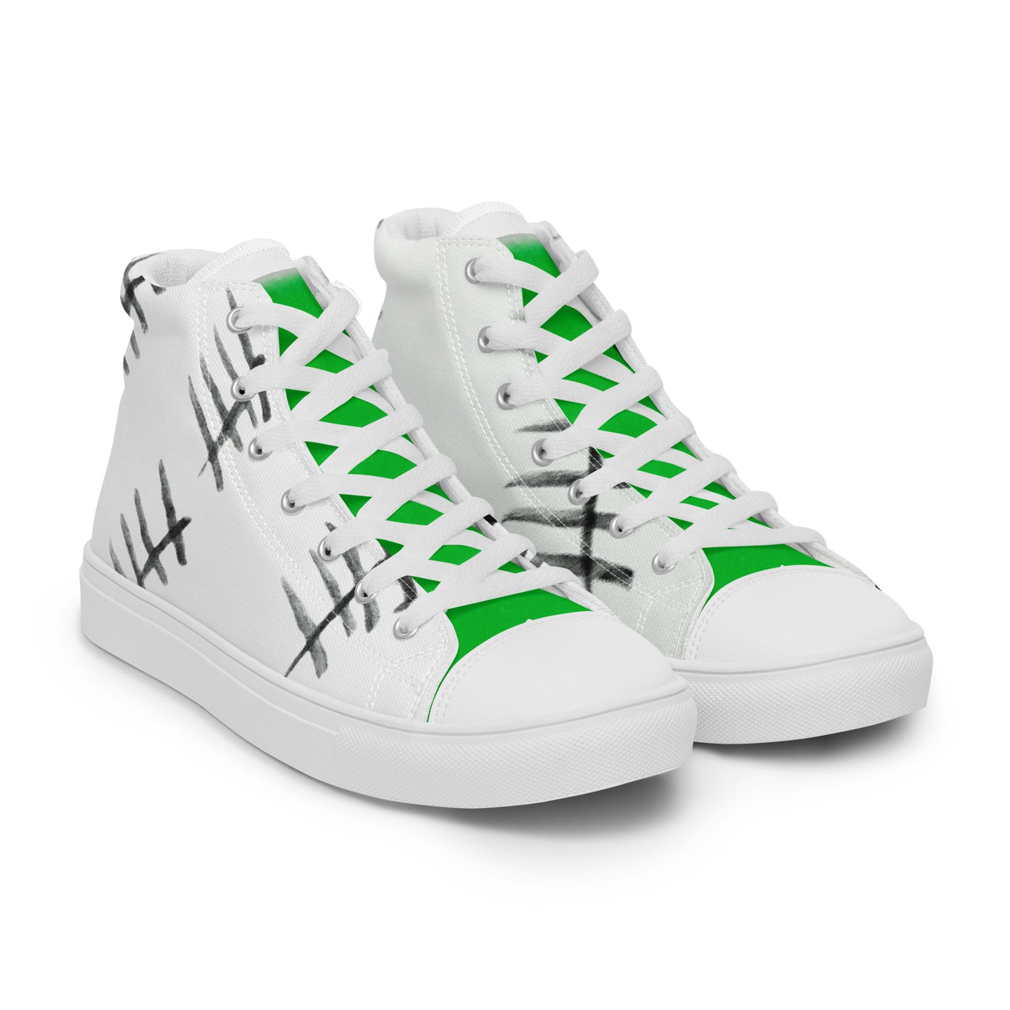 Tally Treads Neon High Tops - Handmade, Artist-Signed