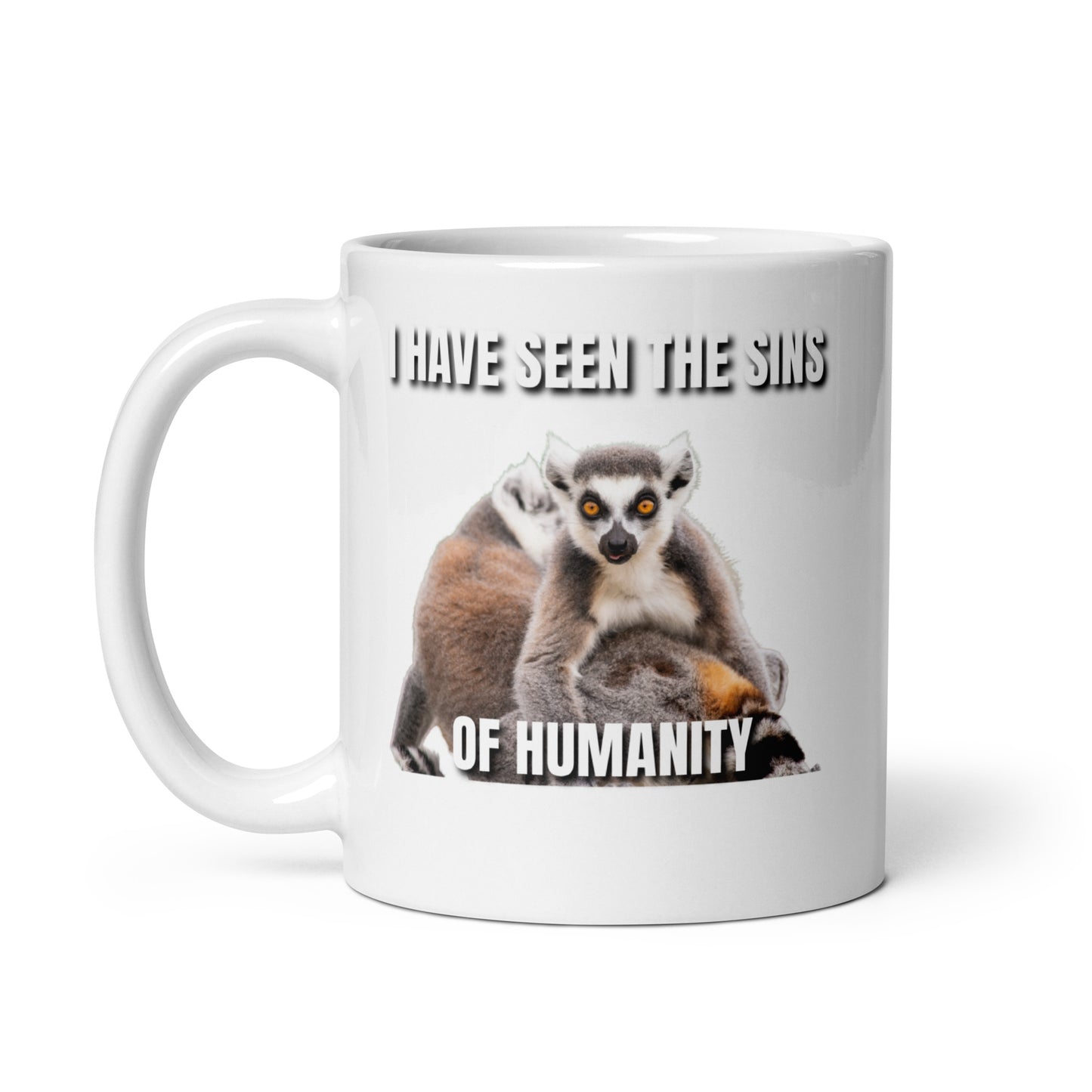 The Sins of Humanity Upbeat Lemur Mug, Second Edition